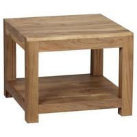 Couchtisch Holz Massiv inkl. Ablageplatte Mumbai, Akazie - Akaziefarben, Design, Holz (60/60/40cm) - MID.YOU