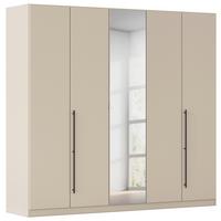 Kleiderschrank Safari mit Spiegel B: 226 cm - Champagner, KONVENTIONELL, Holzwerkstoff (226/210/54cm)