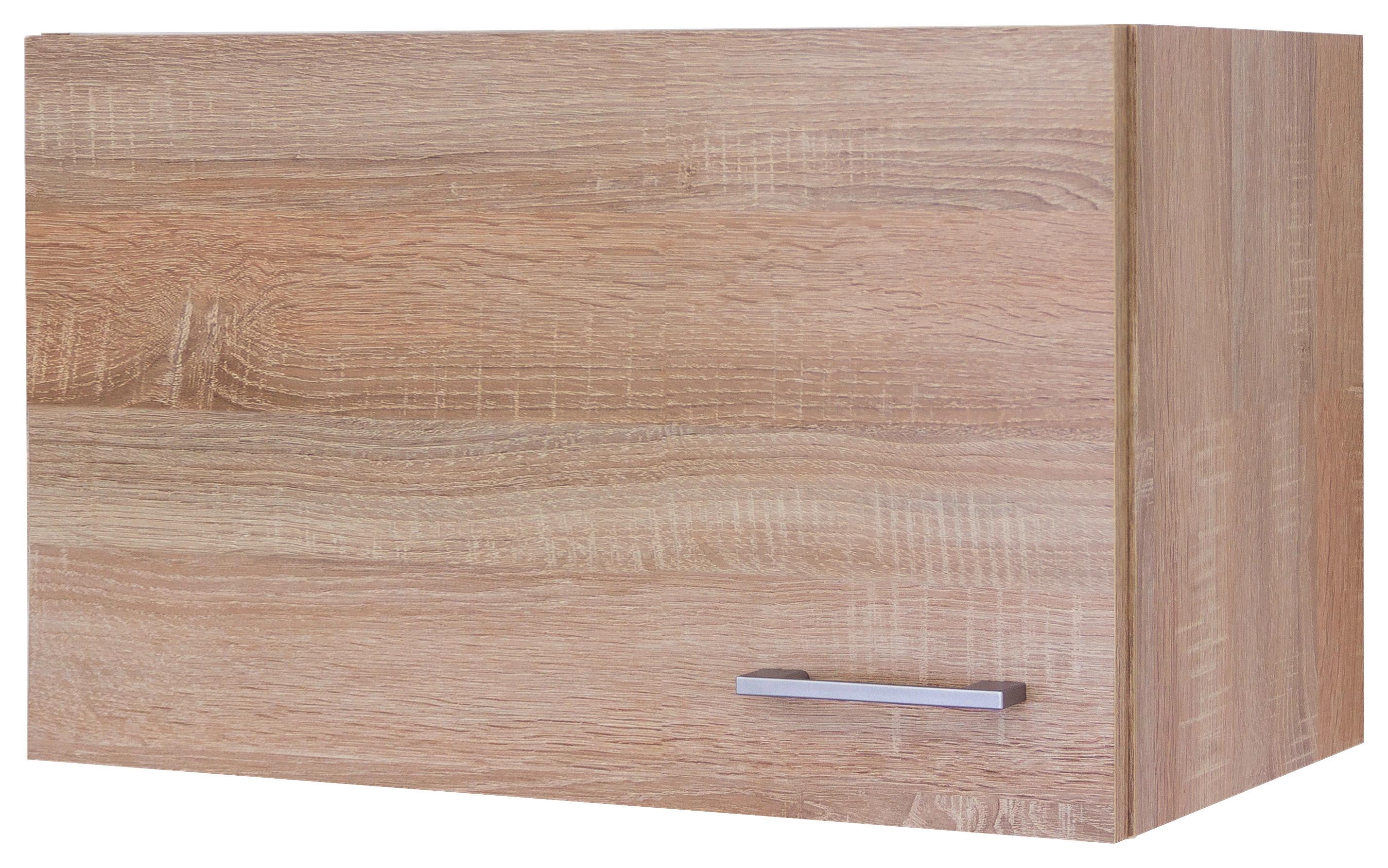 Küchenoberschrank Samoa B: 60 cm Eiche Dekor 1 Drehtür - Weiß/Sonoma Eiche, KONVENTIONELL, Holzwerkstoff (60/32/32cm)