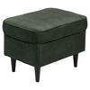 Hocker Oskar Dunkelgrün H: 43 cm - Dunkelgrün/Schwarz, Basics, Textil (63/43/42cm) - MID.YOU