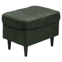 Hocker Oskar Dunkelgrün H: 43 cm - Dunkelgrün/Schwarz, Basics, Textil (63/43/42cm) - MID.YOU