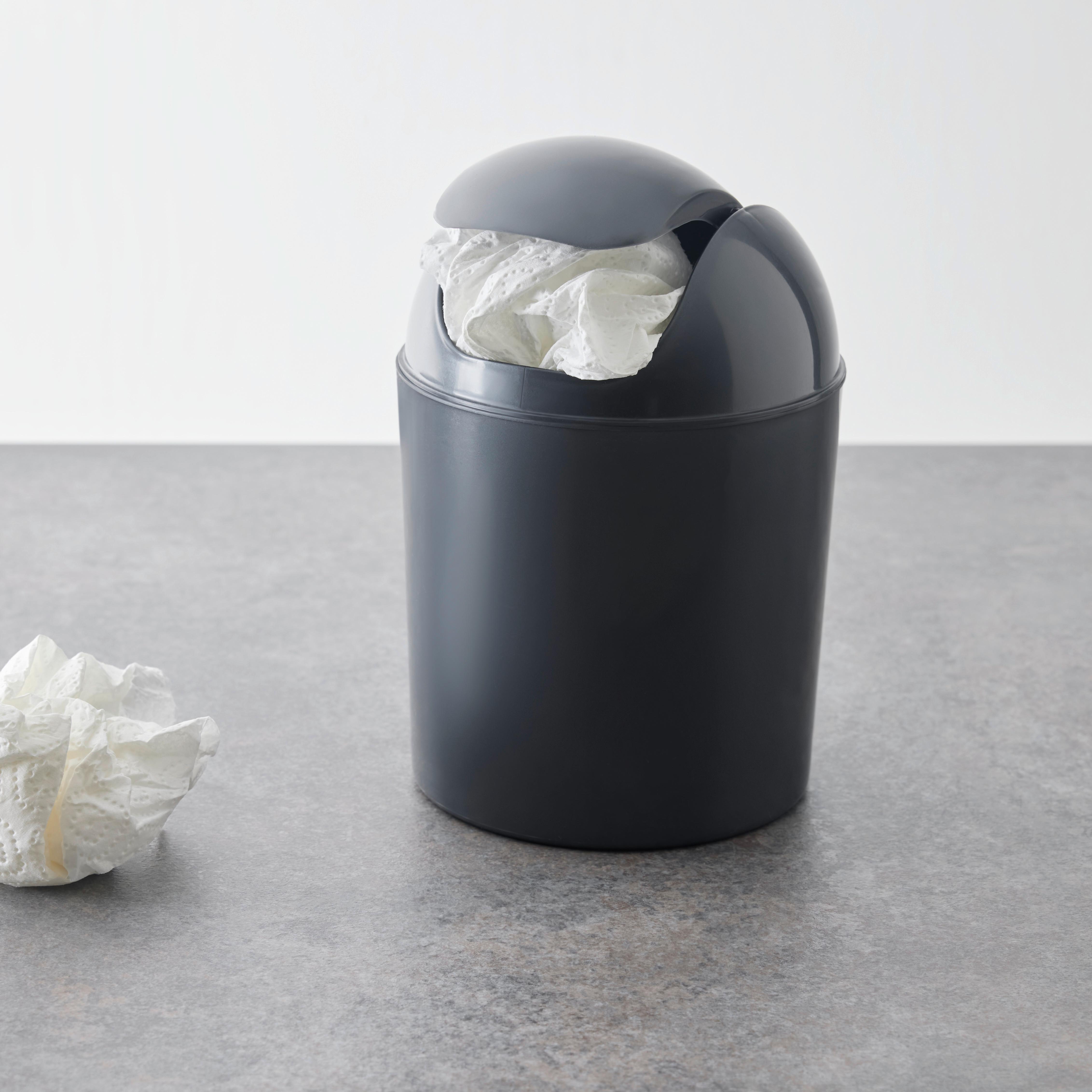 Stolný odpadkový kôš MANUELA - antracitová, Konventionell, plast (13,5/20cm) - Based