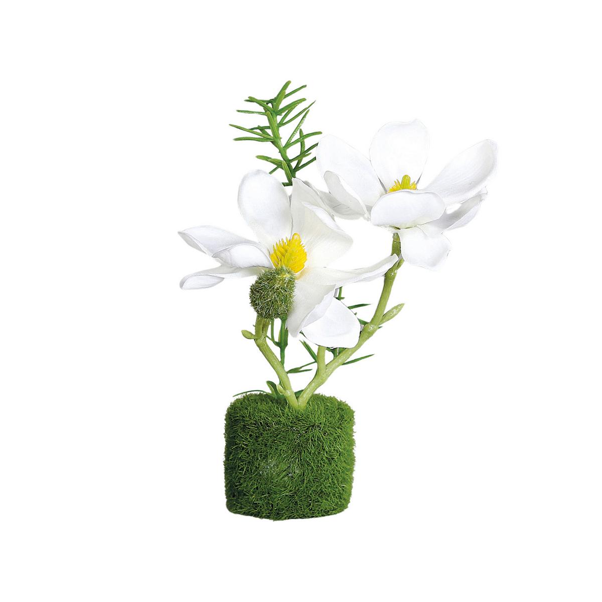 Kunstblume Magnolie - Weiß, Basics (16cm)