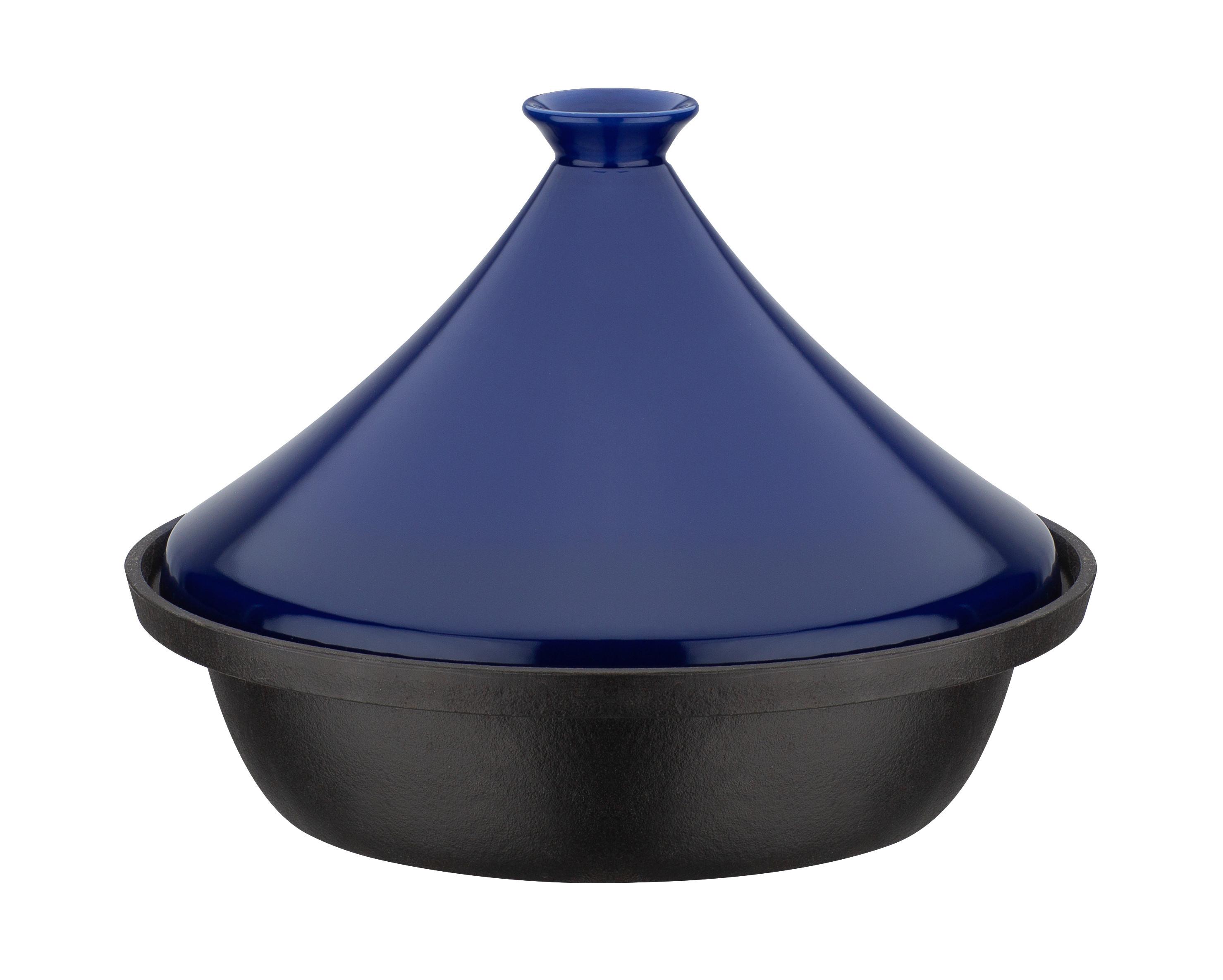 Gsw Schmortopf Mit Deckel Blau/schwarz, D: 30cm - Blau/Schwarz, Basics, Keramik/Metall (30cm) - GSW