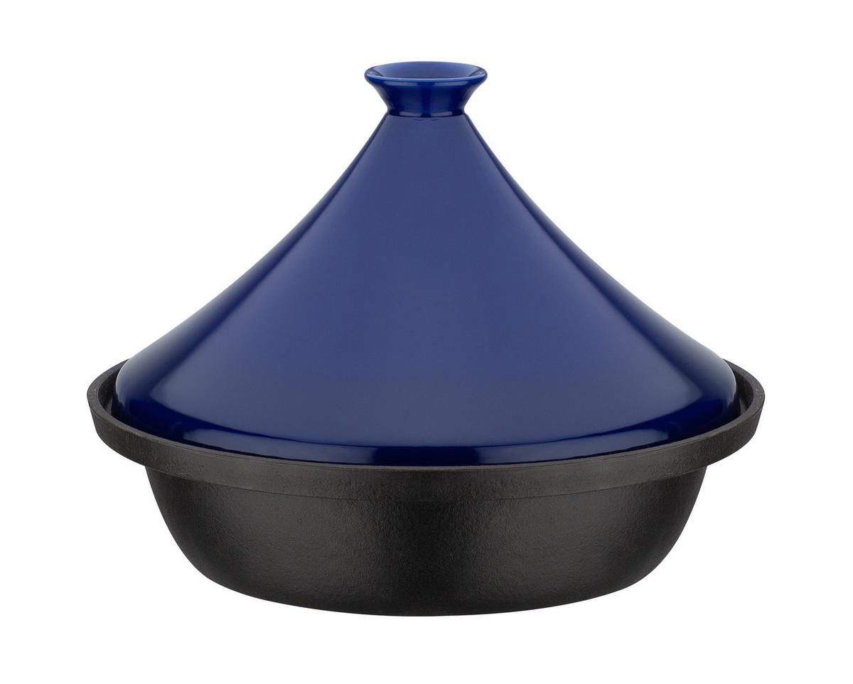 Gsw Schmortopf Mit Deckel Blau/schwarz, D: 30cm - Blau/Schwarz, Basics, Keramik/Metall (30cm) - GSW