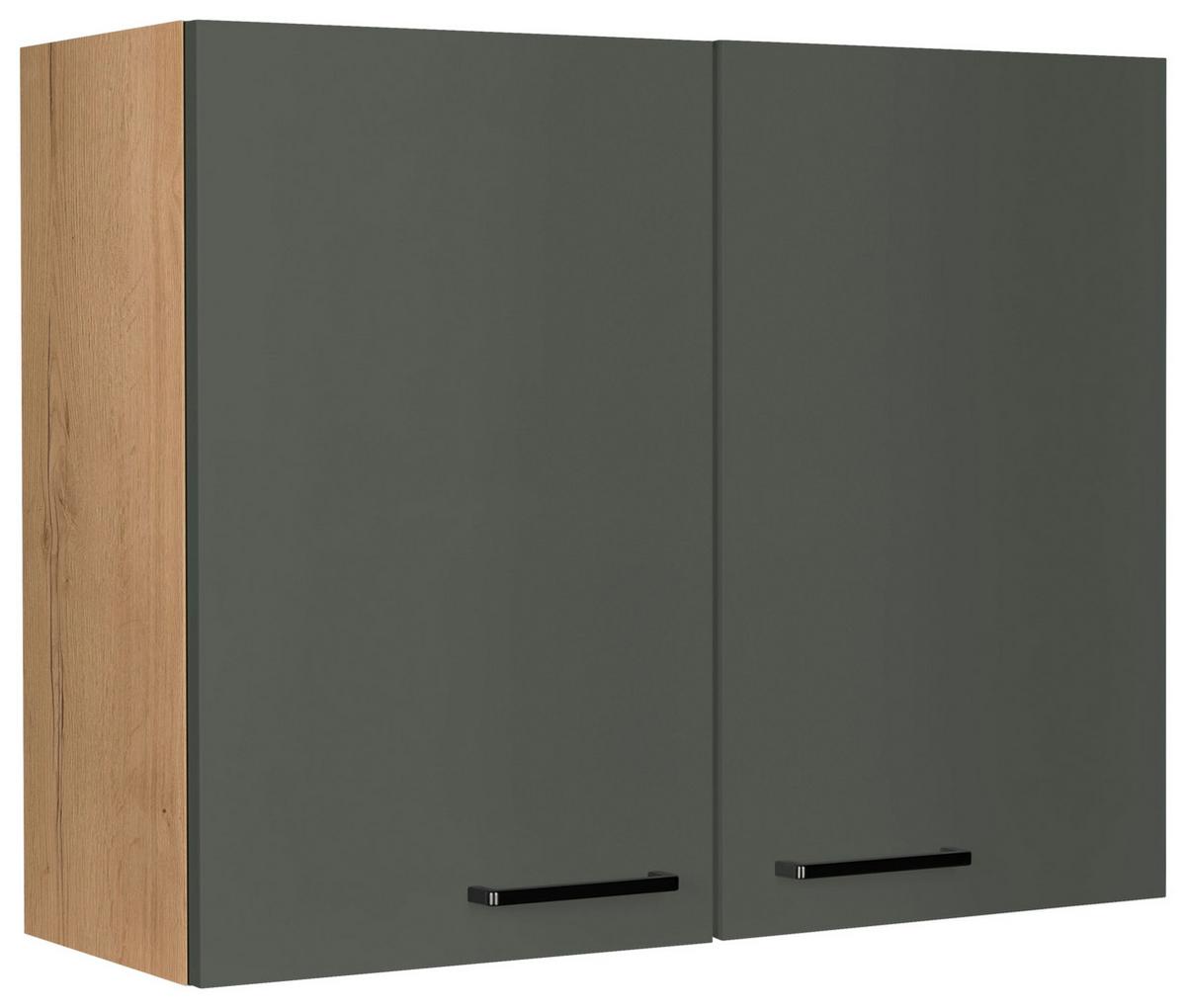Küchenoberschrank Easytouch - Eichefarben/Grün, MODERN, Holzwerkstoff (90/72/35cm) - Nobilia