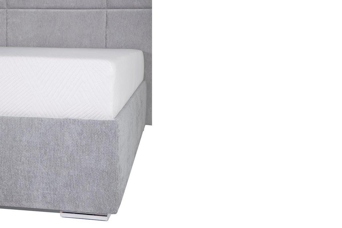 Kárpitozott Ágy Ascari - szürke, Konventionell, faalapú anyag/fa (140/200cm)
