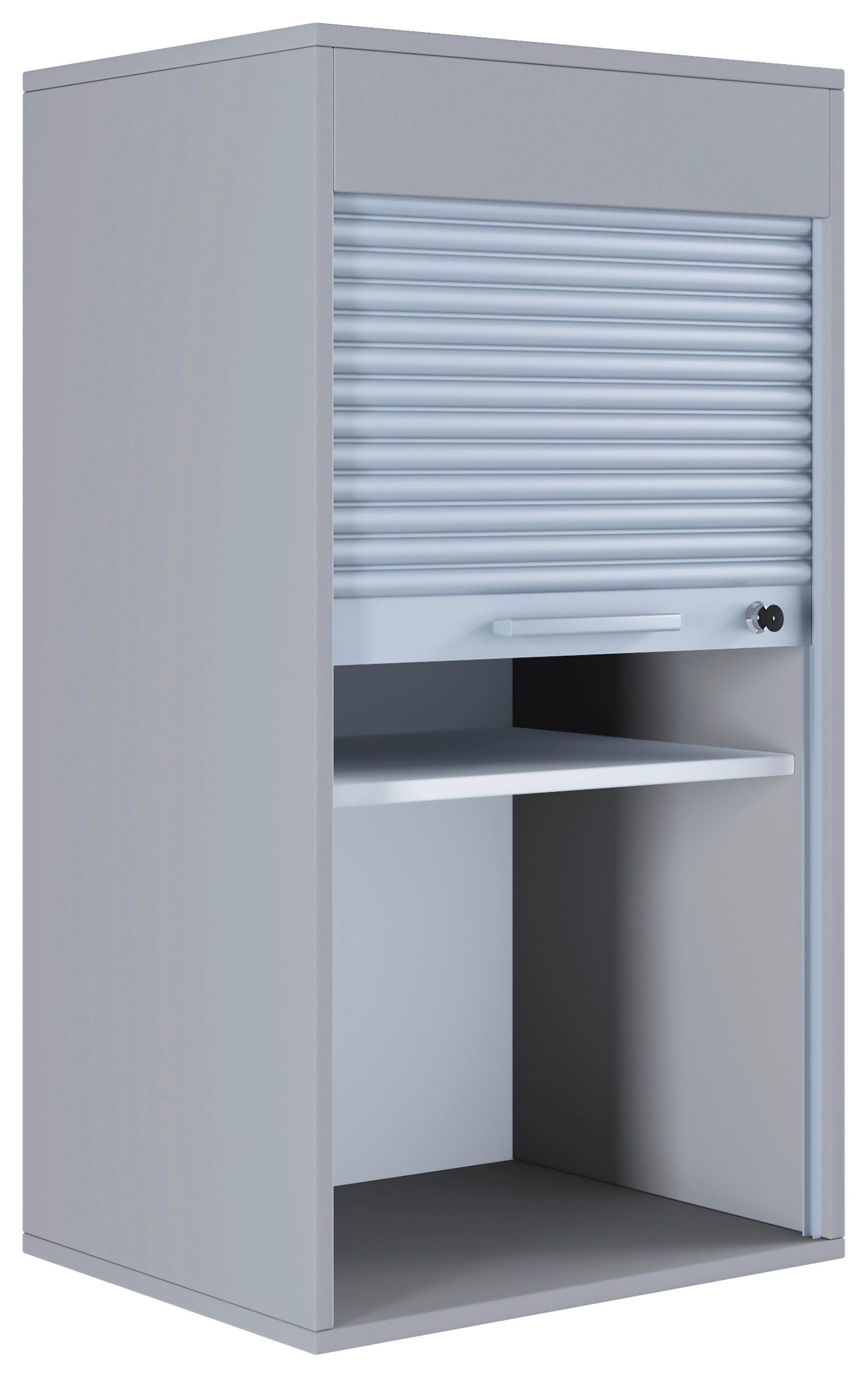 Aktenschrank Aktos L Grau abschließbar - Grau, MODERN, Holzwerkstoff/Kunststoff (50/93/40cm) - MID.YOU