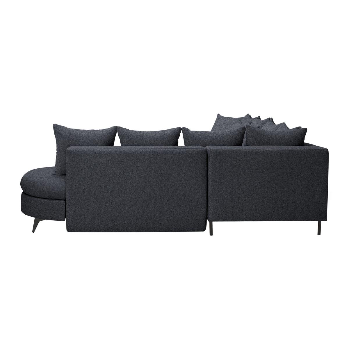 Rohová sedačka AXEL, pravá, tmavě šedá tkanina - černá/tmavě šedá, Moderní, kov/textil (291/250cm) - Mömax
