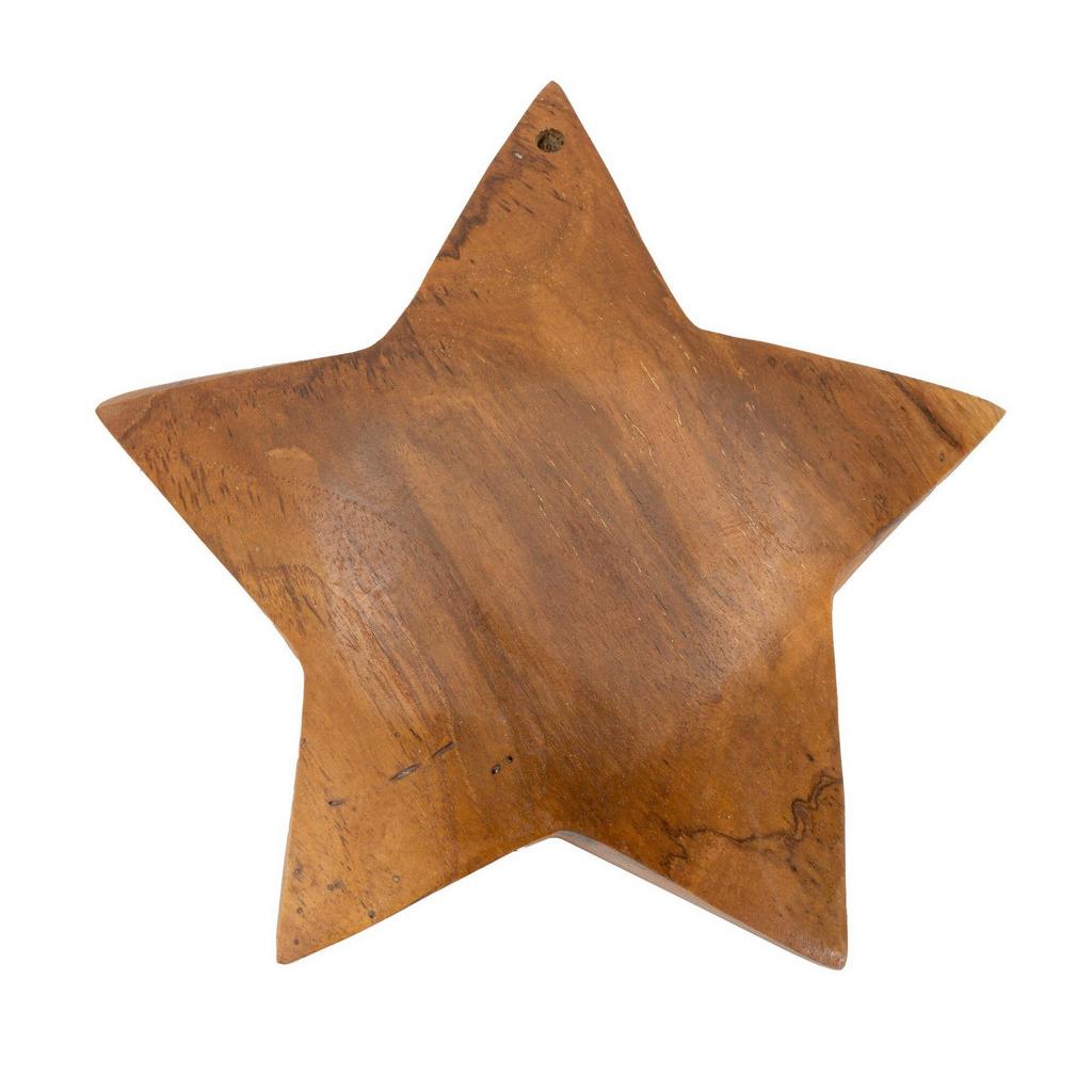 SKULPTUR Bintang Teak Braun, B: 19 cm