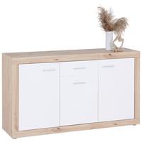 Sideboard 149,1cm Strada Weiß/Artisan Eiche Dekor - Weiß/Eiche Artisan, KONVENTIONELL, Holzwerkstoff (149,1/86/41,8cm)