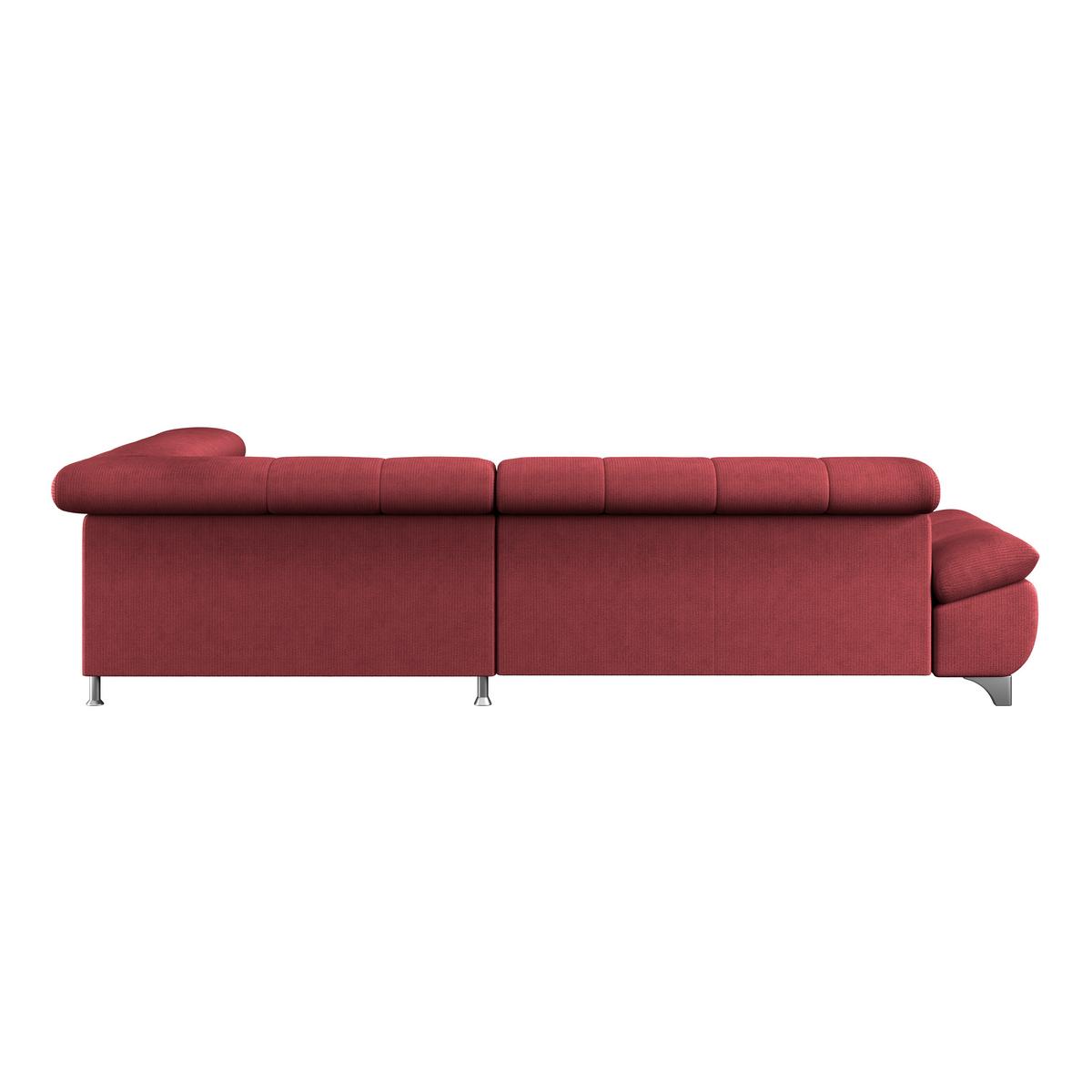 Ecksofa Mit Schlaffunktion Gemini Bordeaux 312x234 Cm - Chromfarben/Bordeaux, KONVENTIONELL, Textil (312/234cm)