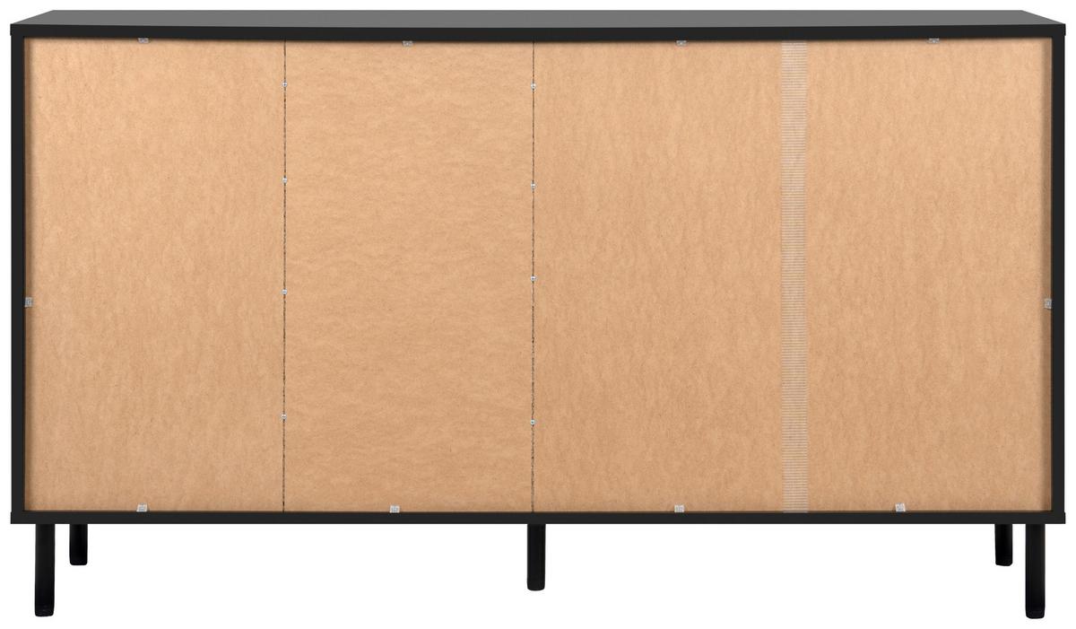 Sideboard Monza 51c - Schwarz/Eiche Artisan, Design, Holzwerkstoff (160/90/40cm) - Livetastic