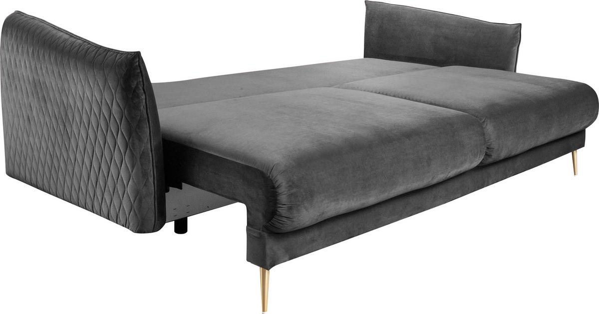 2-sitzer-sofa Mit Schlaffunktion Empoli B: 235cm - Goldfarben/Grau, Basics, Textil (235/96/104cm) - MID.YOU