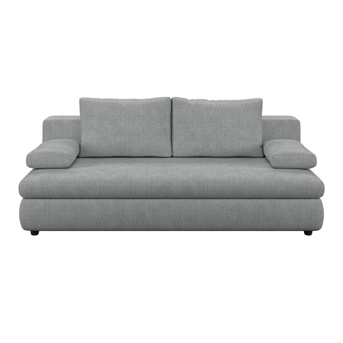3-Sitzer-Sofa Mit Schlaffunktion Olso Hellgrau - Hellgrau, Trend, Holz/Kunststoff (205/72/100cm)
