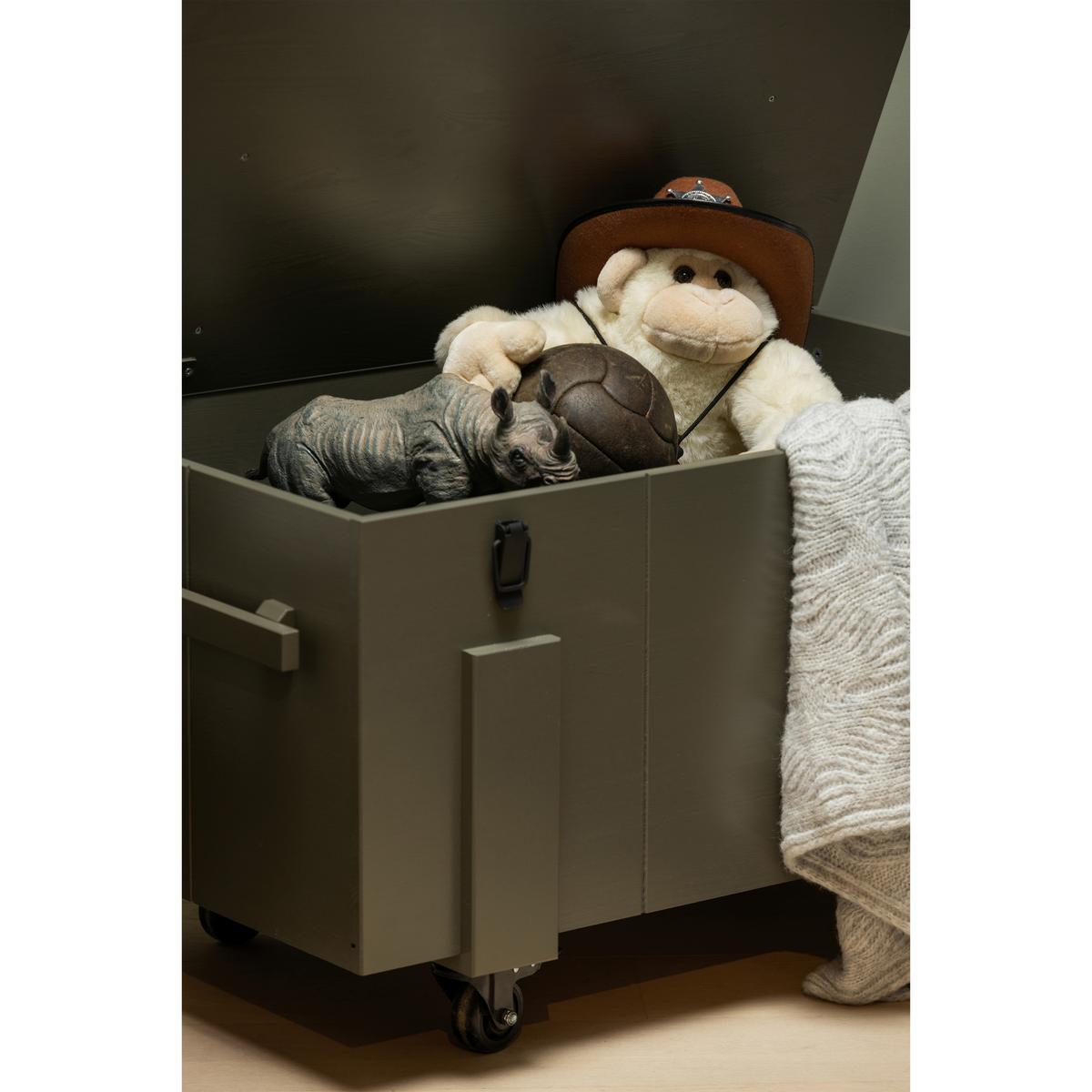 Truhe Bobby Grün B: 100cm - Grün, Design, Holz (100/55/56cm) - Livetastic