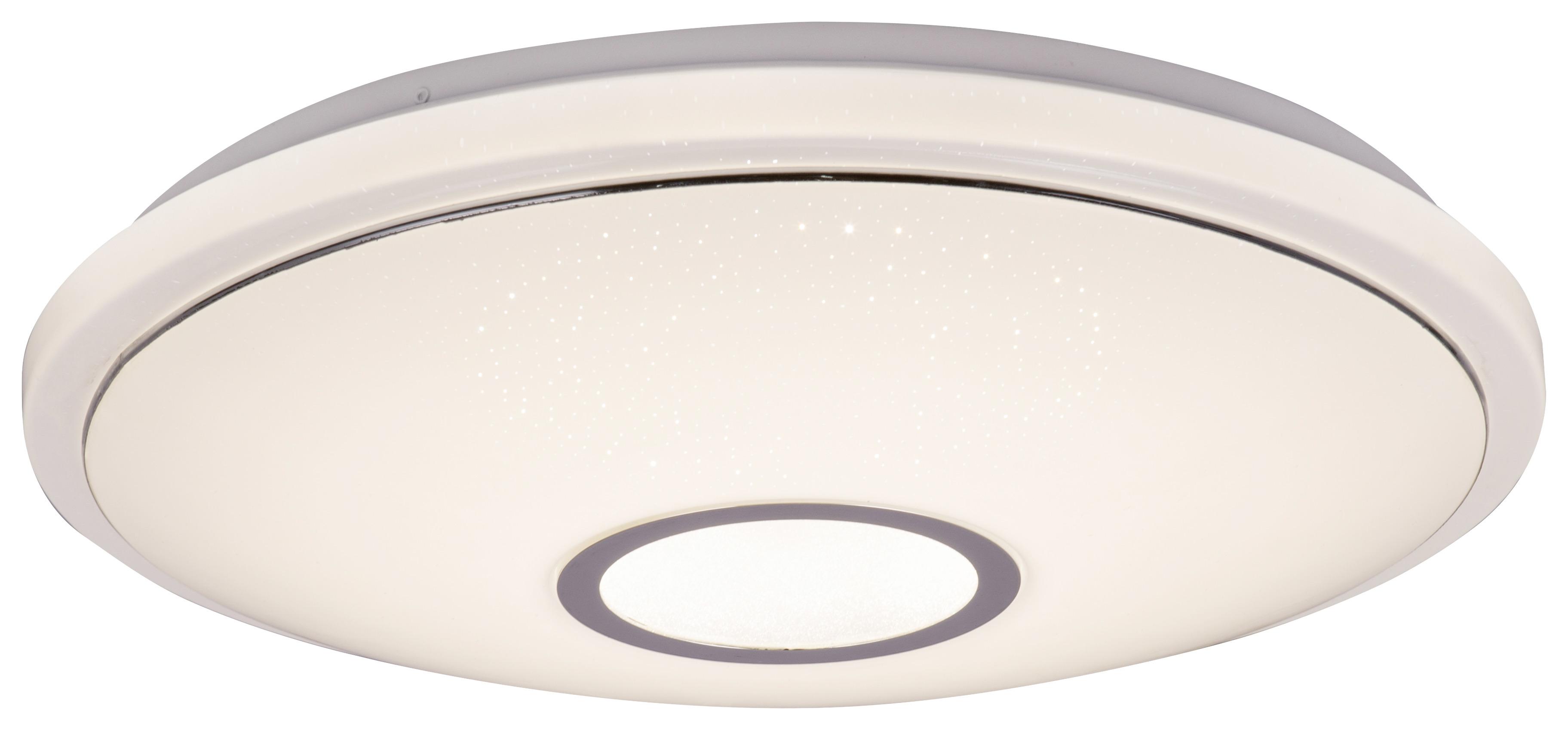 LED-Deckenleuchte Ø 50 cm mit Sternenhimmel-Effekt - Opal/Weiß, MODERN, Kunststoff/Metall (50/9,5cm)