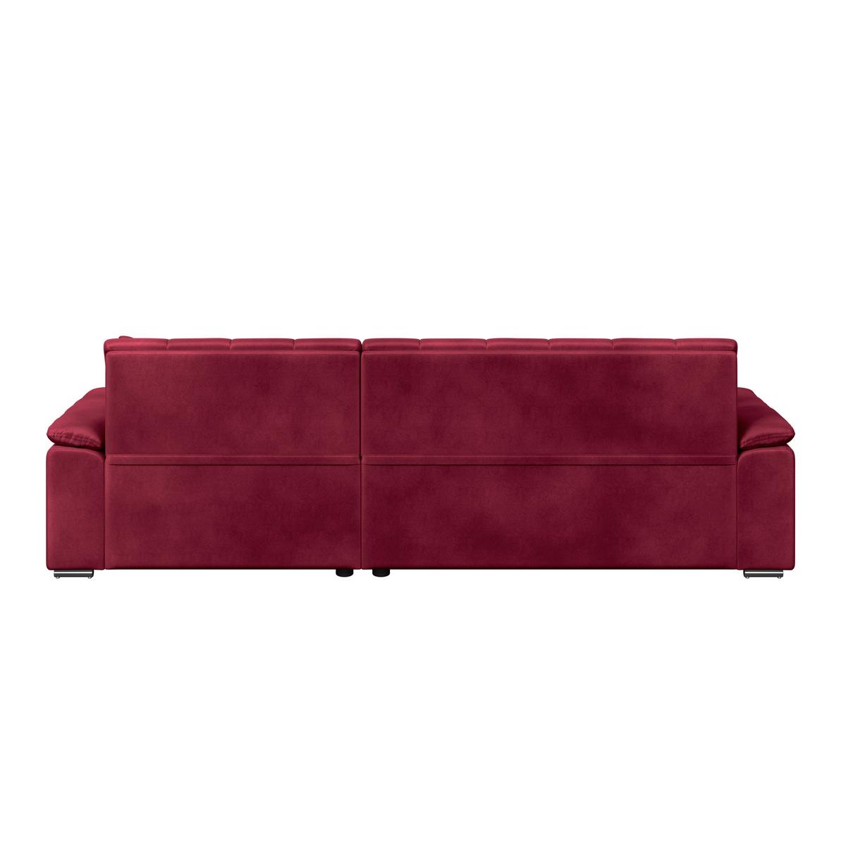 Ecksofa Bali rot, 208x120cm - Rot, Trend, Textil (257/167cm) - Livetastic
