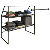 Dachschrägenregal Disal Schwarz B: 100 Cm - Schwarz, Design, Metall (100/100/50cm) - MID.YOU