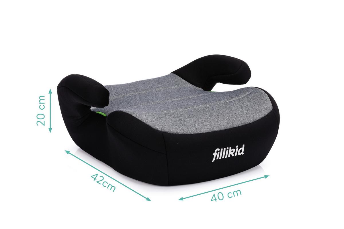 Sitzerhöhung Martin Grau/Schwarz B: 40 cm - Schwarz/Grau, Basics, Kunststoff/Textil (42/40/20cm) - Fillikid