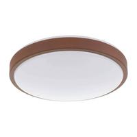 Led-deckenleuchte Lezuza Ø 32,5 Cm Weiß/mokka - Weiß/Mokka, Basics, Kunststoff/Metall (32,5/9cm) - Eglo