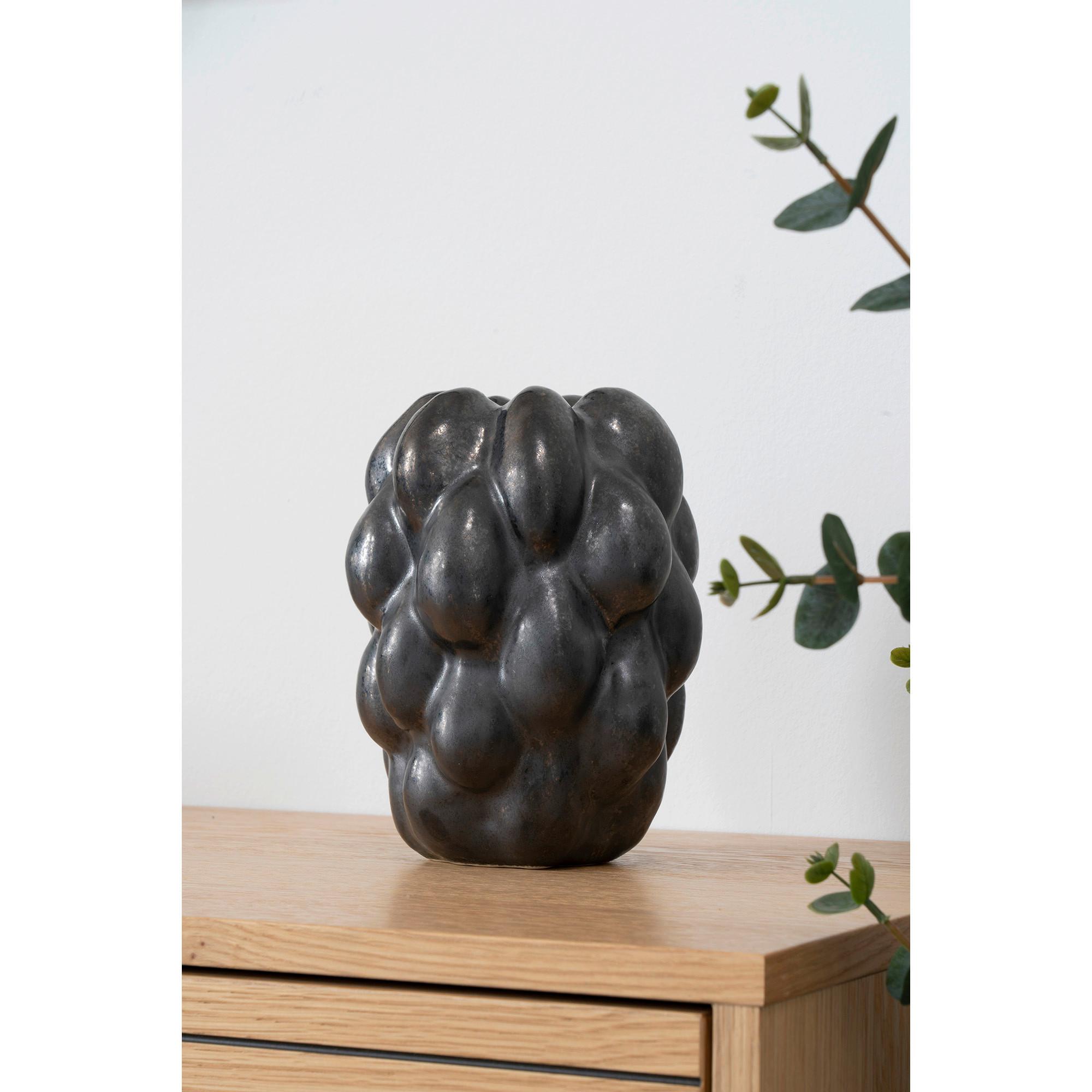 Vase Schwarz B: 14 Cm - Schwarz, Design, Keramik (14/19/15cm)