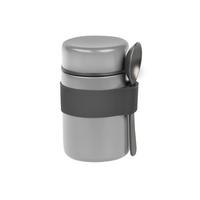THERMOBECHER Edelstahl, 0,4 Liter - Grau, Basics, Kunststoff/Metall (10/8,5/14cm) - Kesper