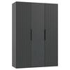 Drehtürenschrank Andorra Graphitfarben B: 150 cm - Graphitfarben, MODERN, Holzwerkstoff (150/216/58cm) - MID.YOU