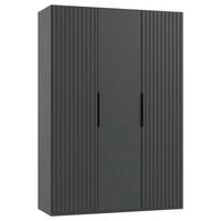 Drehtürenschrank Andorra Graphitfarben B: 150 Cm - Graphitfarben, MODERN, Holzwerkstoff (150/216/58cm) - MID.YOU