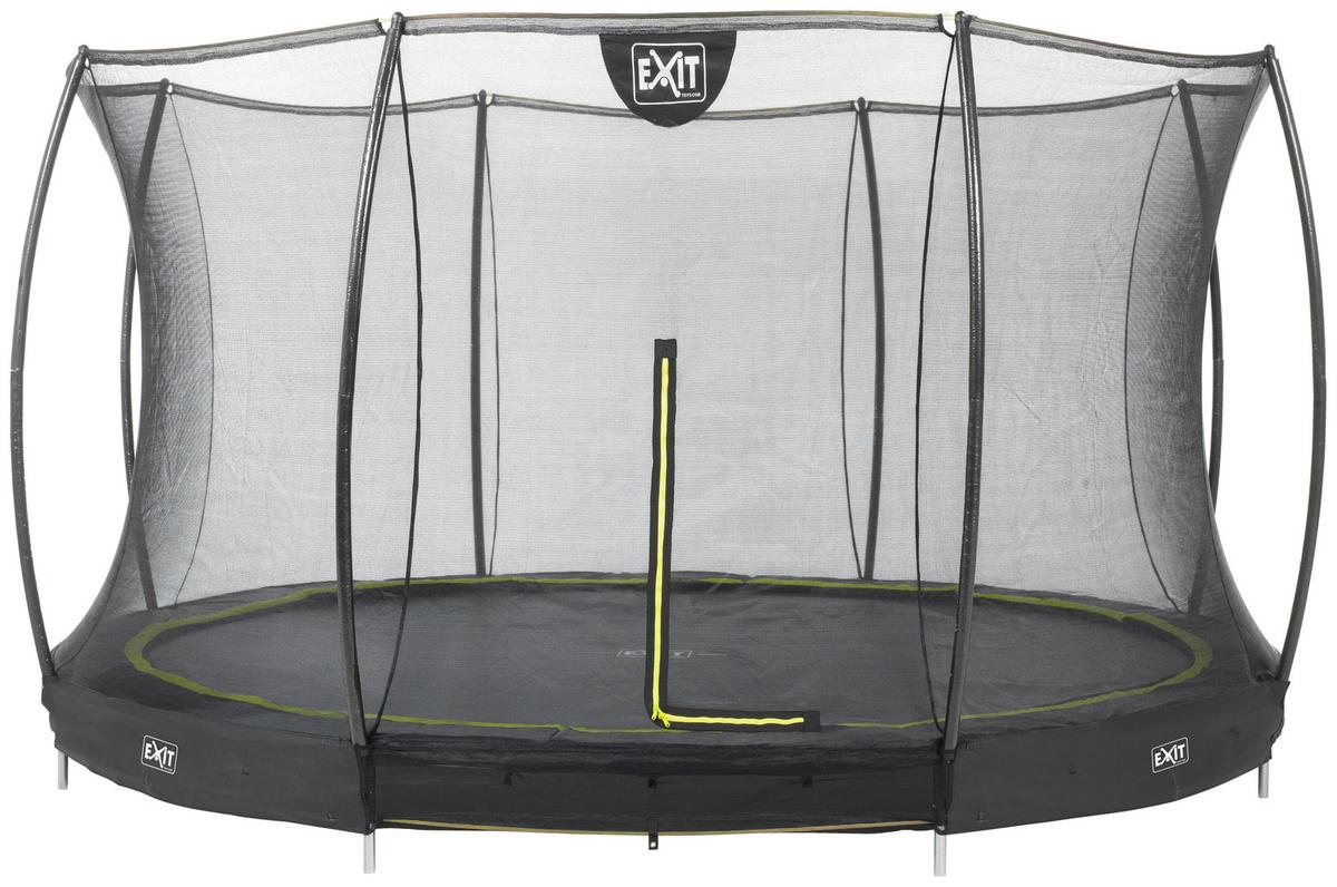 Trampolin Ø 366 cm Mit Sicherheitsnetz Exit Silhouete - Schwarz, KONVENTIONELL, Kunststoff/Metall (366/203cm) - EXIT Toys