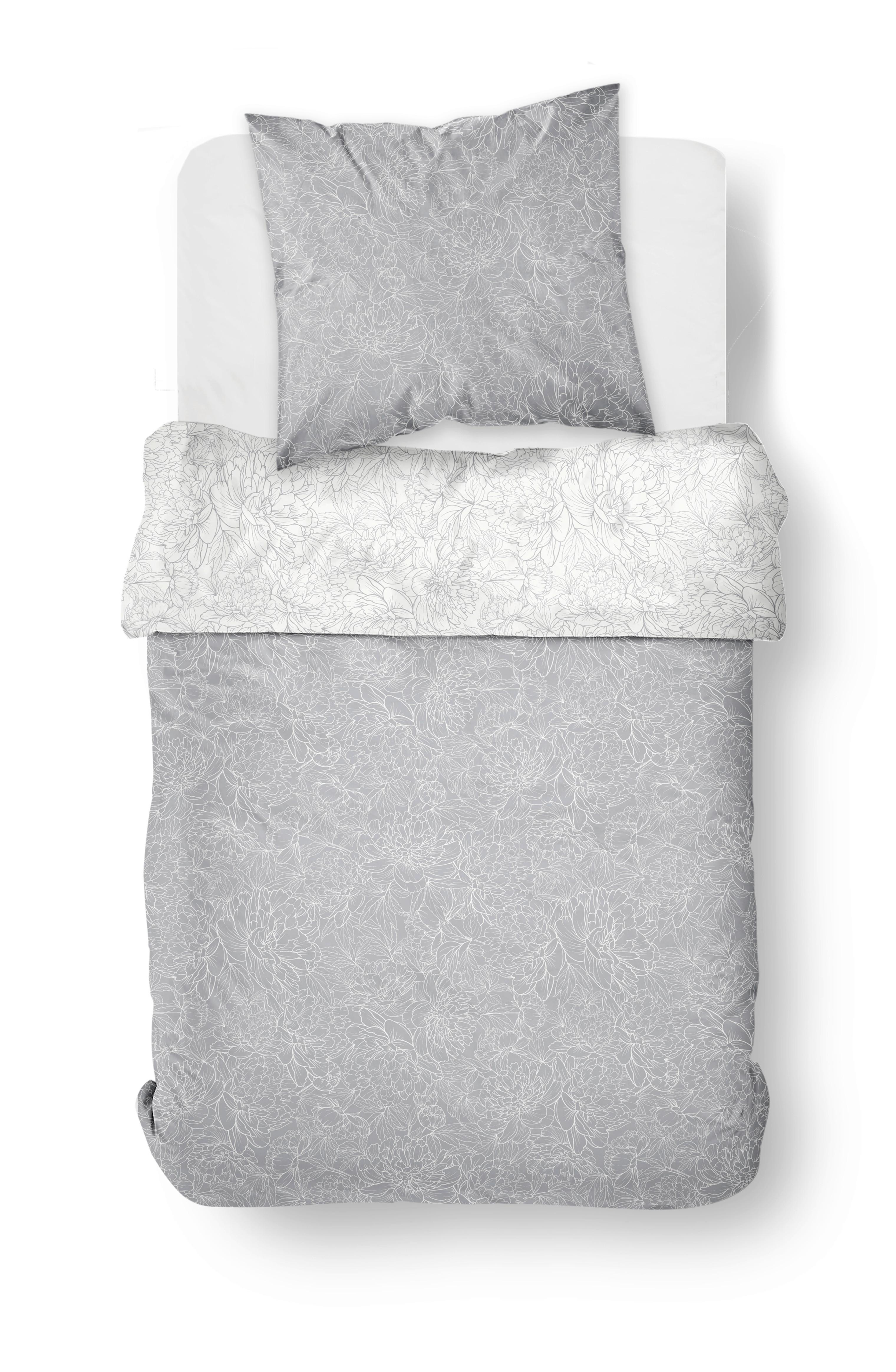 POSTEĽNÁ BIELIZEŇ EMILY - sivá, textil (140/200cm)