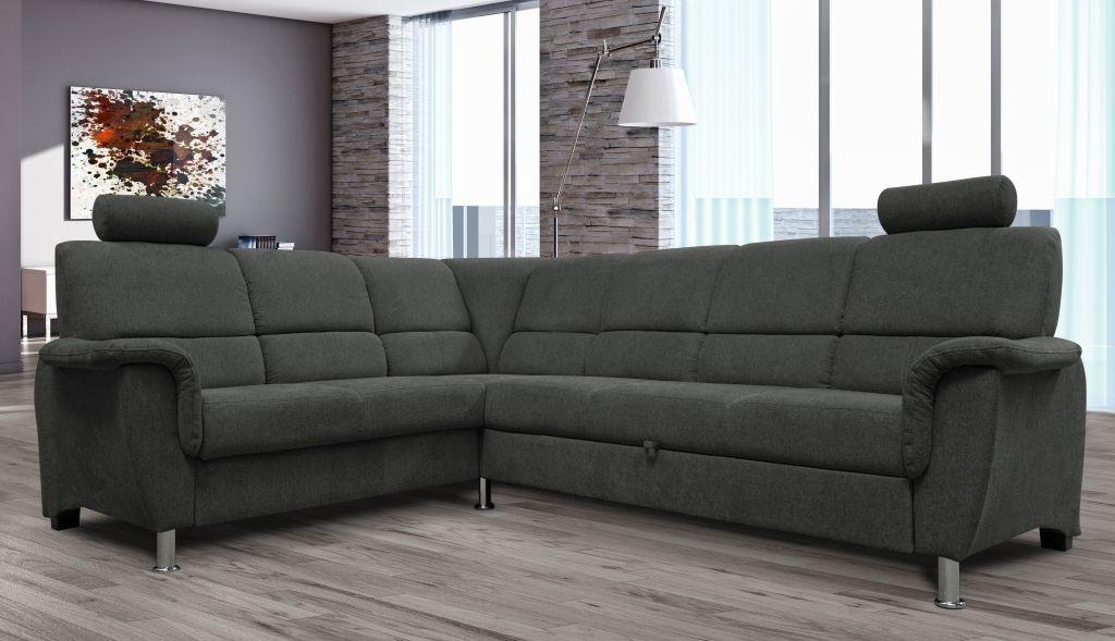 Sedačka MARSYLIA, levá, antracit.velur, s relax.rohem - černá/barvy stříbra, Design, kov/dřevo (216/270cm) - MID.YOU