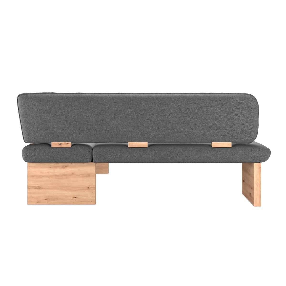 Eckbank Beluna Ii Webstoff Anthrazit, B: 232cm - Eichefarben/Anthrazit, KONVENTIONELL, Holz/Textil (232/170cm) - James Wood