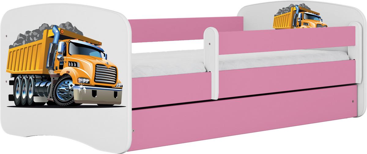 Kinder-/Juniorbett Babydreams inkl. Matratze 80x160 - Pink/Birkefarben, MODERN, Holz/Holzwerkstoff (80/160cm) - MID.YOU