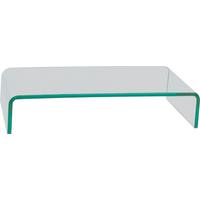 Tv-aufsatz Hagen 2 Glas Klar 55x11x25 Cm Max. 30 Kg - MODERN, Glas (55/11/25cm)