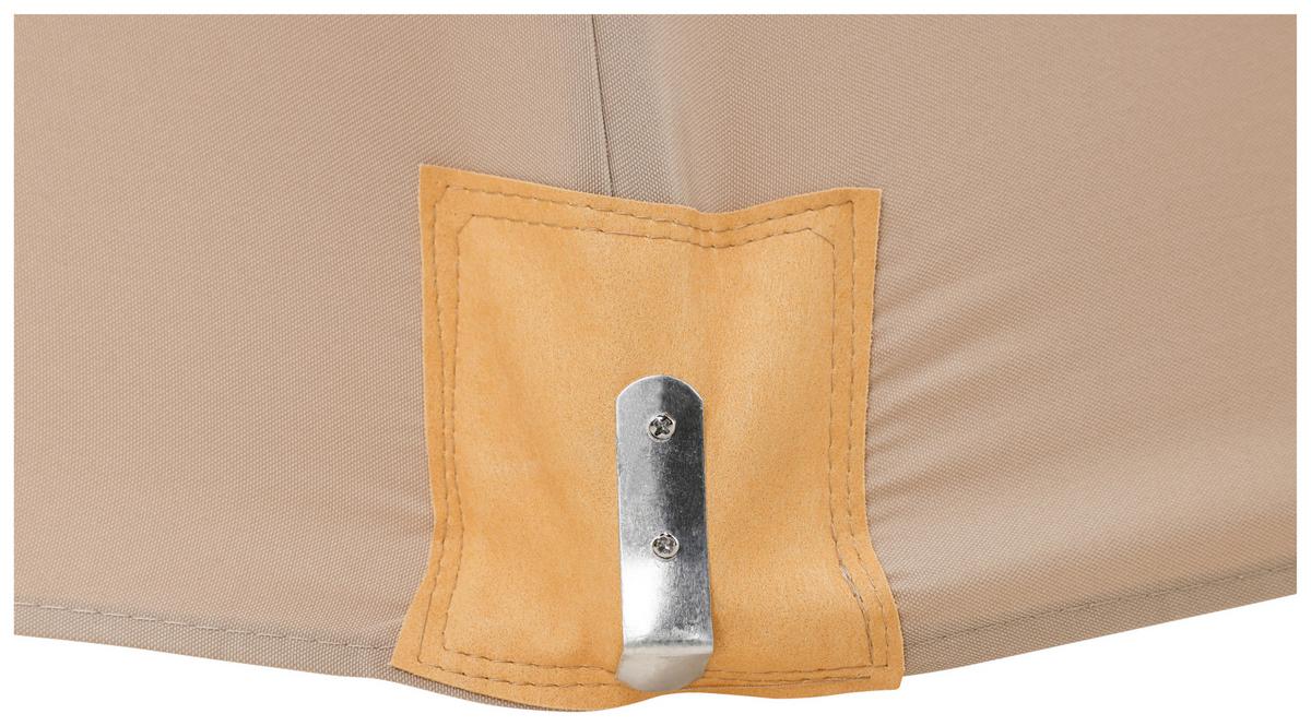 Sonnenschirm Naxos - Hellbraun, KONVENTIONELL (300/262/300cm) - Gardenson