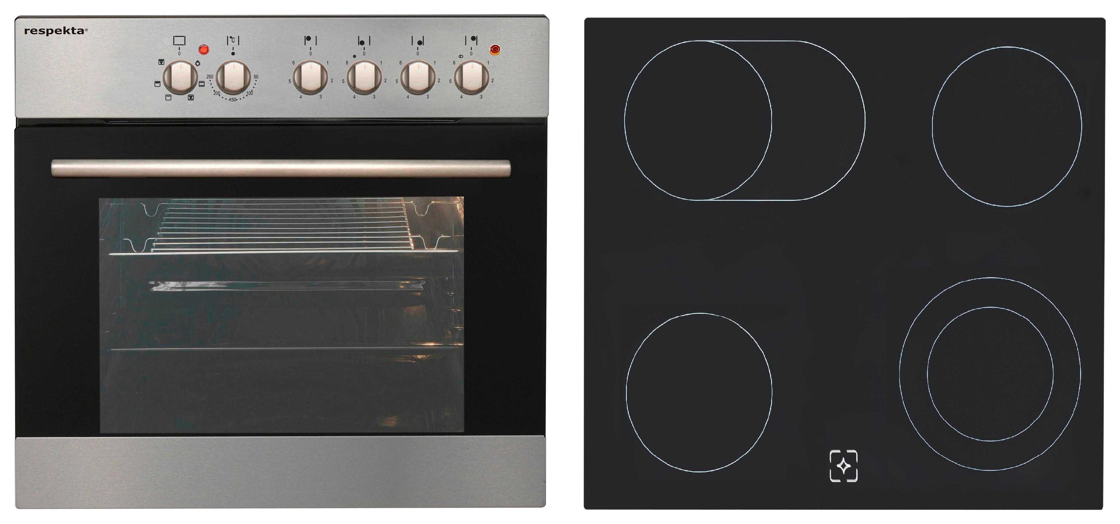 Küchenzeile Respekta Rp240egc mit Geräte 240 cm Grau