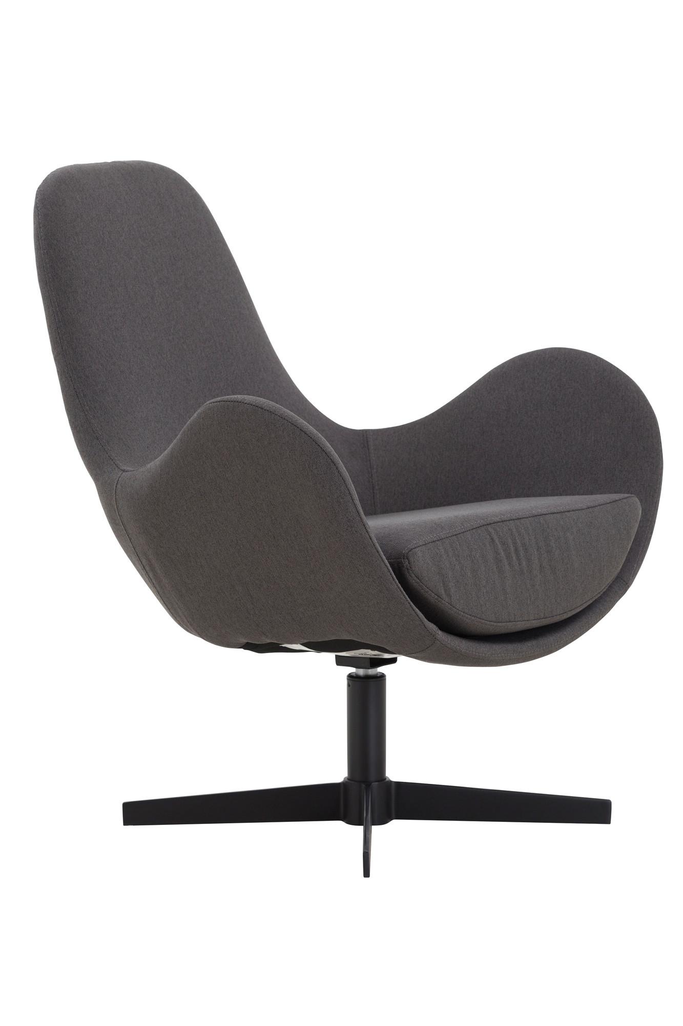 Sessel Dunkelgrau B: 68 Cm - Dunkelgrau/Schwarz, MODERN, Textil (68/77/57cm) - Livetastic