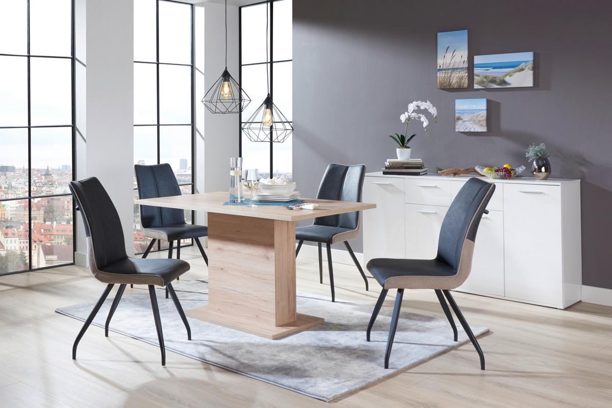 JÍDELNÍ STŮL OSKAR 138 - barvy dubu, Moderní, kompozitní dřevo (138/76/80cm)