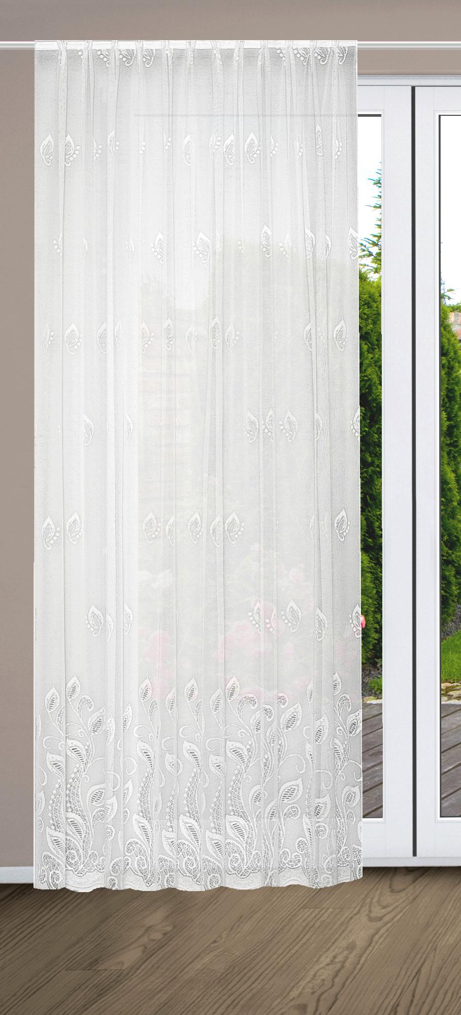 Fertigstore Susana 145/375 cm - Weiß, KONVENTIONELL, Textil (375/145cm)