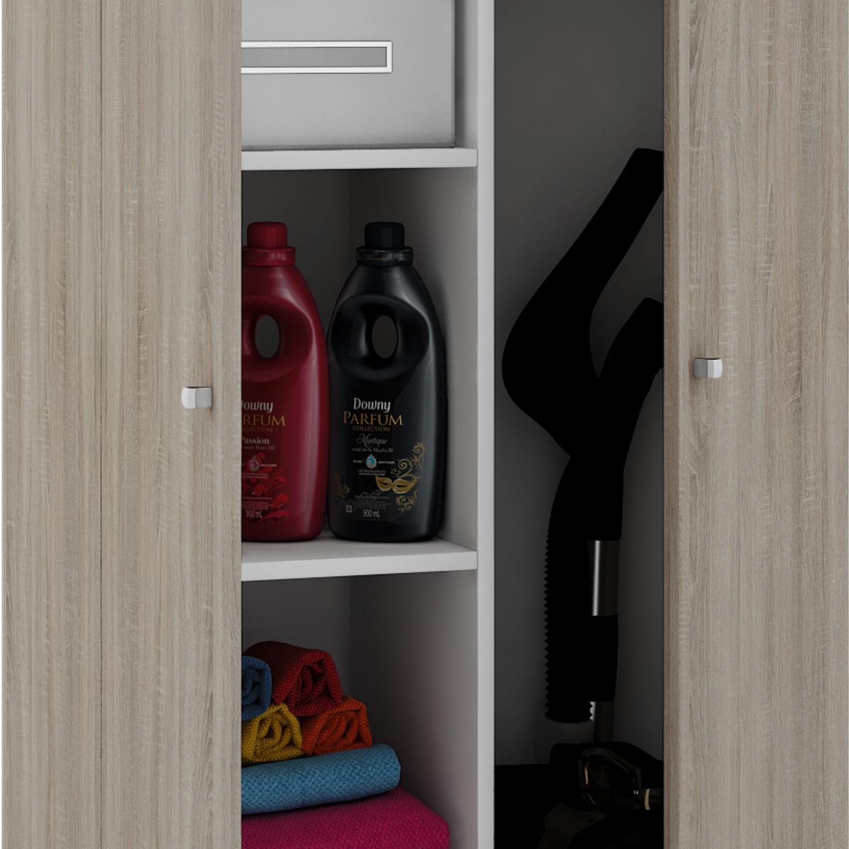 Mehrzweckschrank Vandoll Ll Eiche Dekor 70x178 cm 2-Türig - Eichefarben, Basics, Holzwerkstoff (70/178/40cm) - MID.YOU
