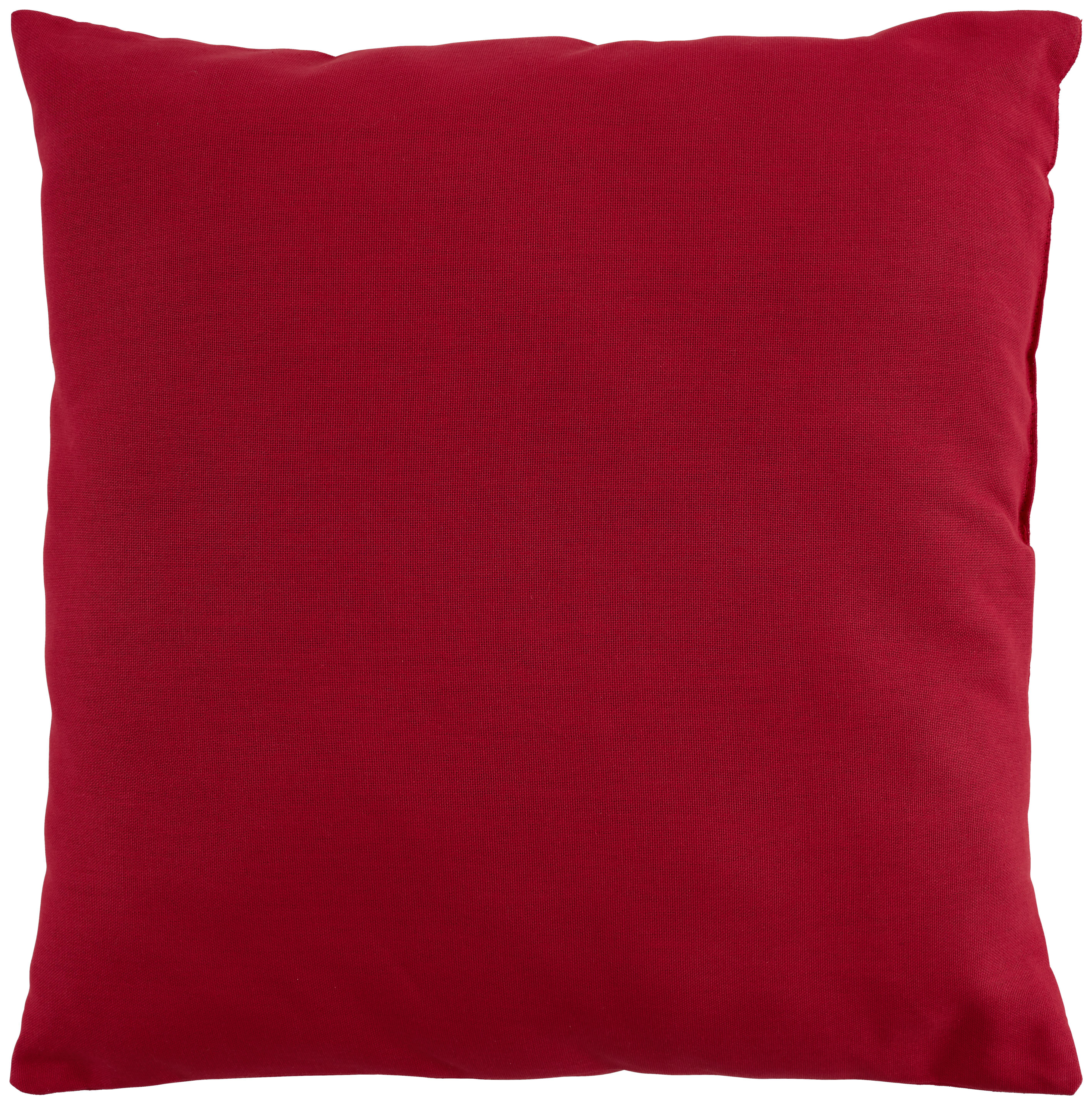 Zierkissen Verena 48x48 cm Baumwolle Rot - Rot, KONVENTIONELL, Textil (48/48cm) - Ondega
