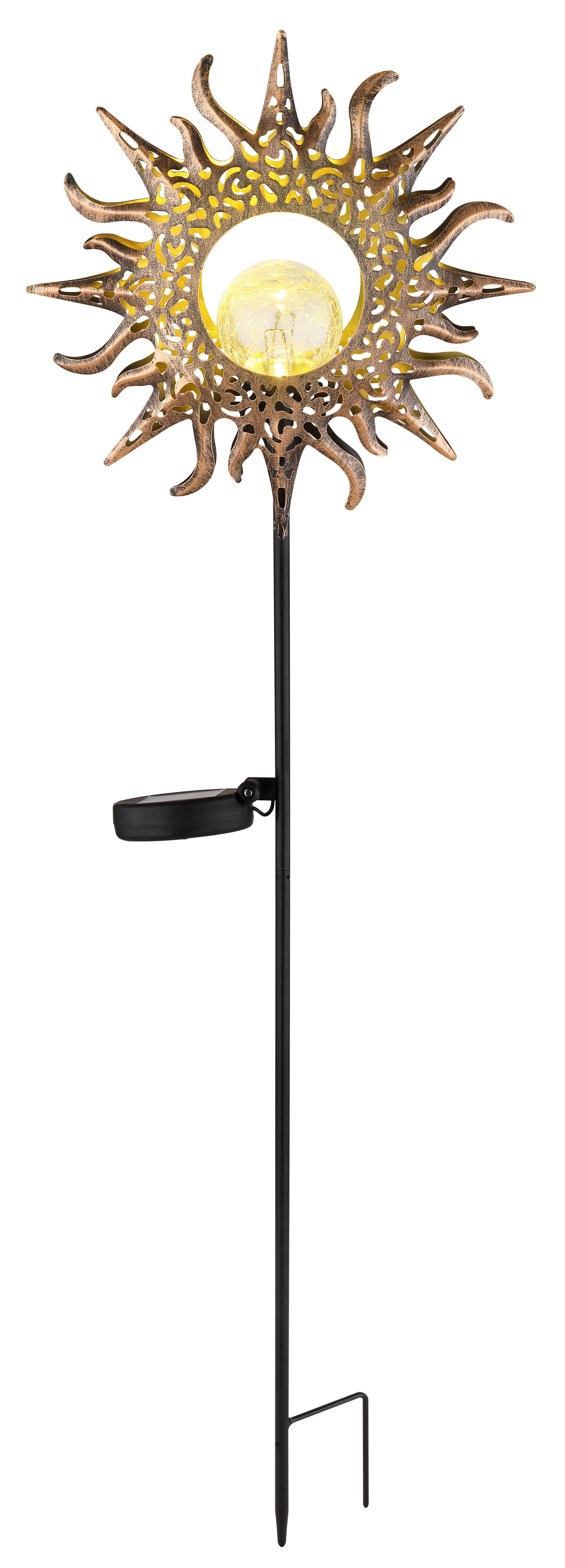 Solarleuchte 36533 - Rostfarben/Transparent, Basics, Glas/Kunststoff (24,2/81,5cm) - Globo