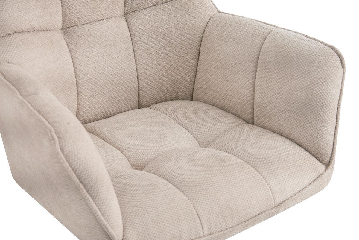 Stolička s podrúčkami béžová - svetlohnedá/béžová, Modern, drevo/textil (63/84/61cm) - MID.YOU