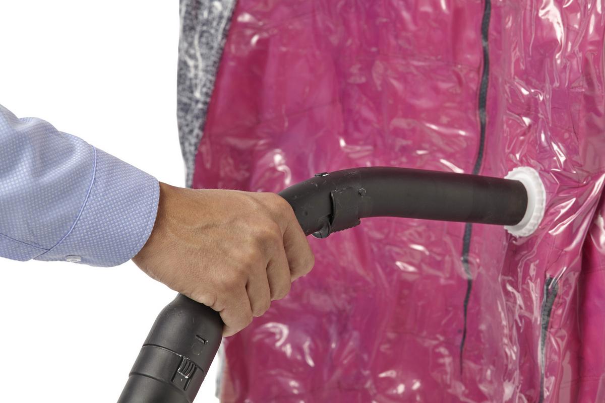 Vakuum-Kleidersack Easy Transparent - Transparent, Kunststoff - Homezone