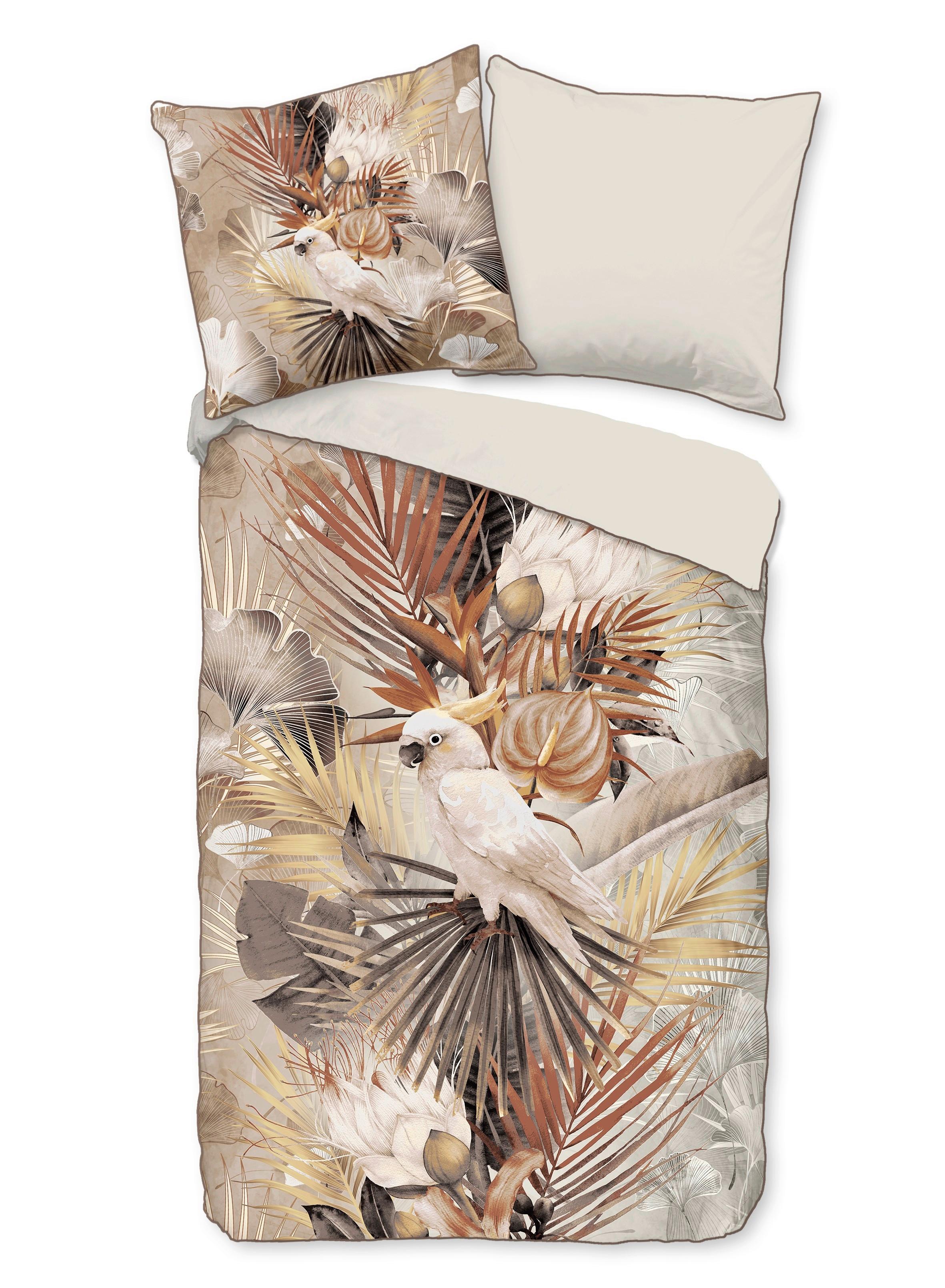 Wendebettwäsche Pippa Braun Taupe Beige 135x200 cm - Taupe/Beige, Natur, Textil (135/200cm)