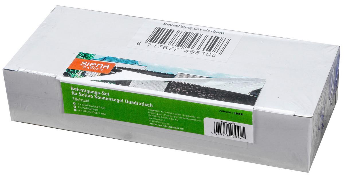 Gartensonnensegel K95888 - Grau, KONVENTIONELL, Textil/Metall (360/360cm) - Siena Garden