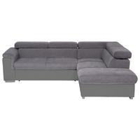 Ecksofa Mit Schlaffunktion + Bettkasten Milla Grau/fango - Fango/Grau, Basics, Holz/Textil (252/217cm) - MID.YOU