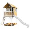 Spielhaus Sarah Braun/weiß B: 370 Cm - Weiß/Braun, KONVENTIONELL, Holz/Kunststoff (370/291/191cm) - Ambia Garden