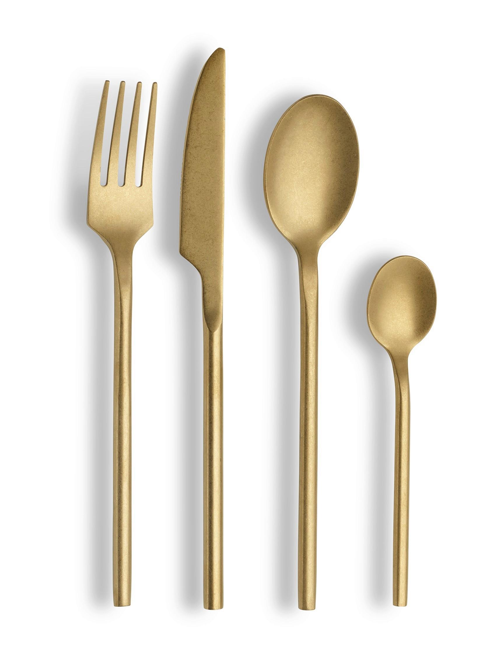 Besteckset Tafelbesteck Bari 16tlg. - Champagner, Trend, Metall - Echtwerk